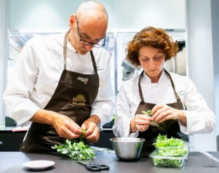 Daniela Cicioni e Simone Salvini, protagonisti della cena “Colori e sapori di una cucina 100% vegetale”