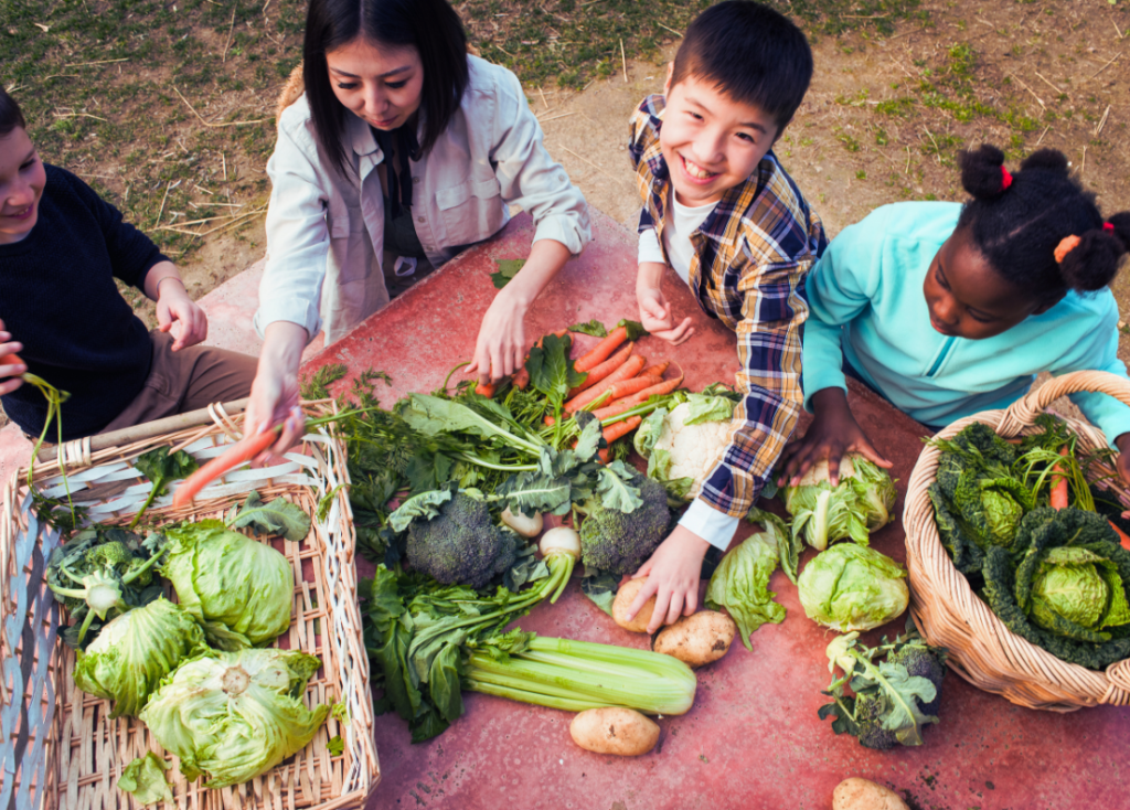 bambini verdure